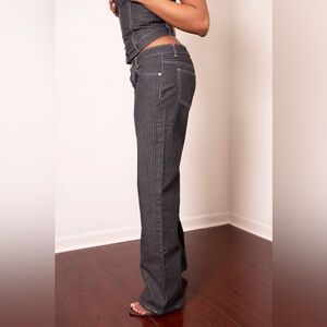 Women’s Denim Pinstripe Pants